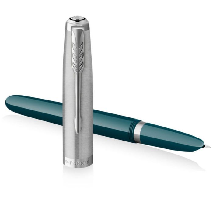 Ручка перьевая Parker PARKER 51 Teal Blue CT  FP F (55 311) изображение 2