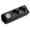 Колодка для подовжувача Panasonic X-tendia 2 гнізда black (WLTA04202BL-UA)