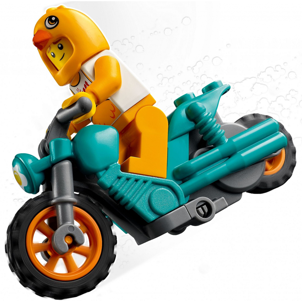Конструктор LEGO City Stuntz Трюковый мотоцикл с цыплёнком 10 деталей (60310) изображение 3