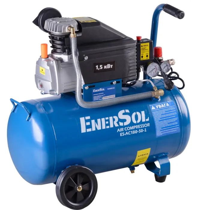 Компрессор Enersol поршневой 180 л/мин, 1.5 кВт, вес 29 кг (ES-AC180-50-1) изображение 2