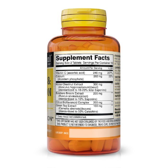 Витаминно-минеральный комплекс Mason Natural Нормализация Венозного Кровообращения, Leg Vein & Circulatio (MAV13378) изображение 2