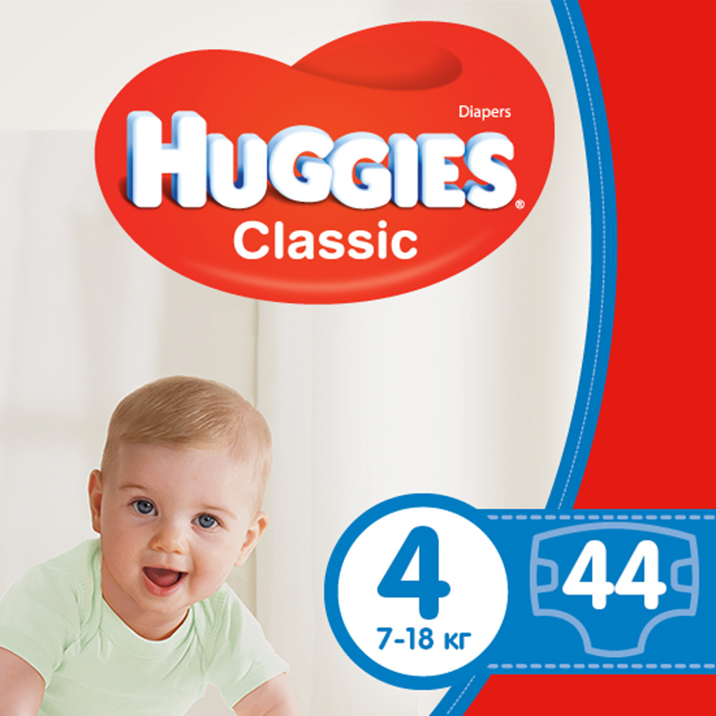 Подгузники Huggies Classic 4 (7-18 кг) Mega 68 шт (5029053543154)
