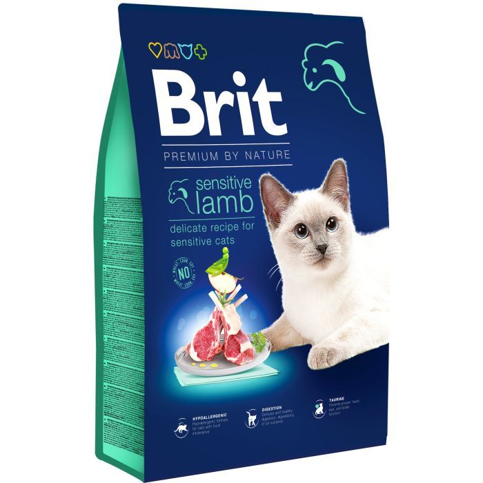 Сухой корм для кошек Brit Premium by Nature Cat Sensitive 8 кг (8595602553266)