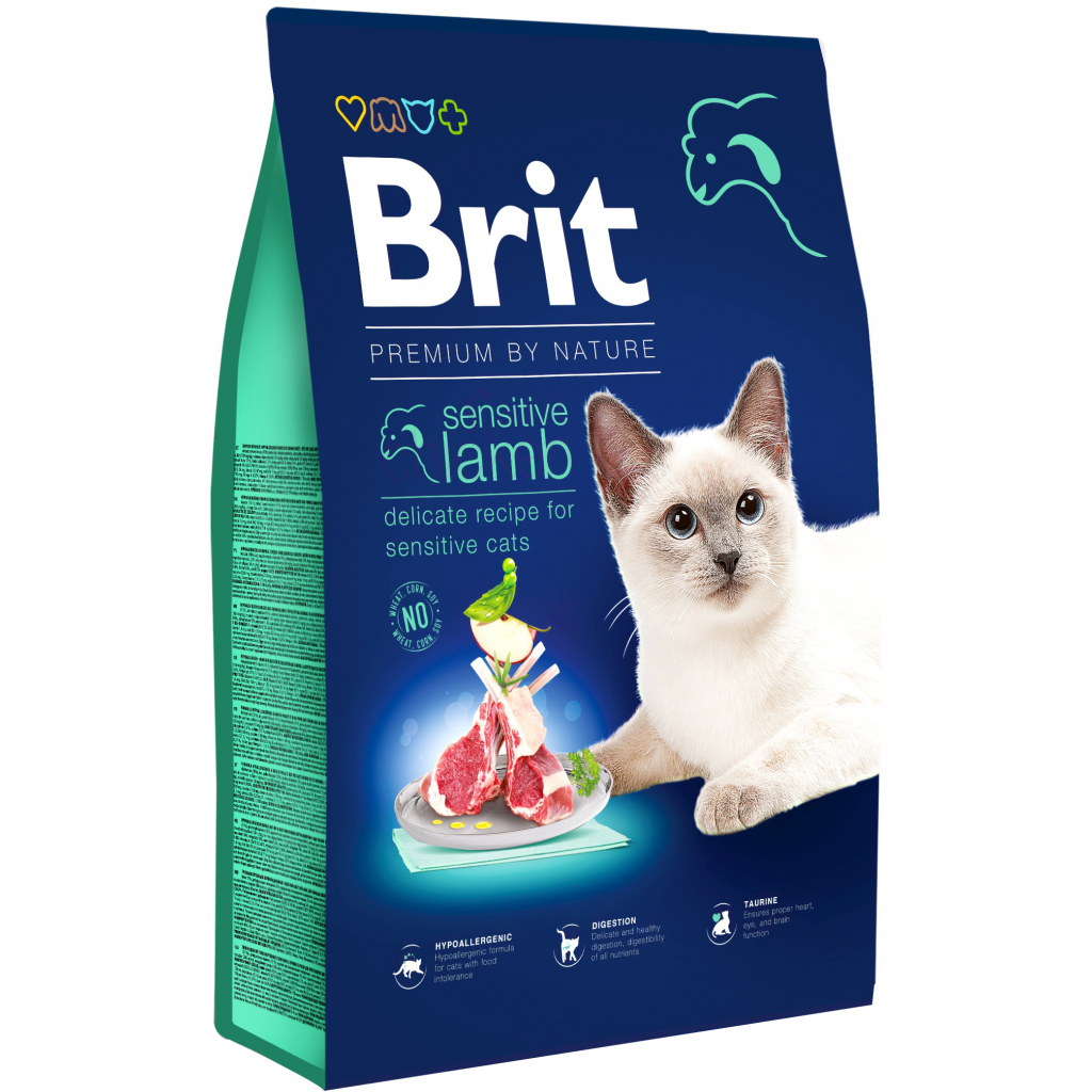 Сухой корм для кошек Brit Premium by Nature Cat Sensitive 8 кг (8595602553266)