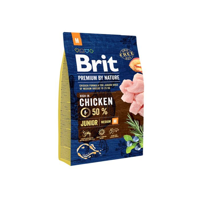 Сухой корм для собак Brit Premium Dog Junior M 1 кг (8595602526314)