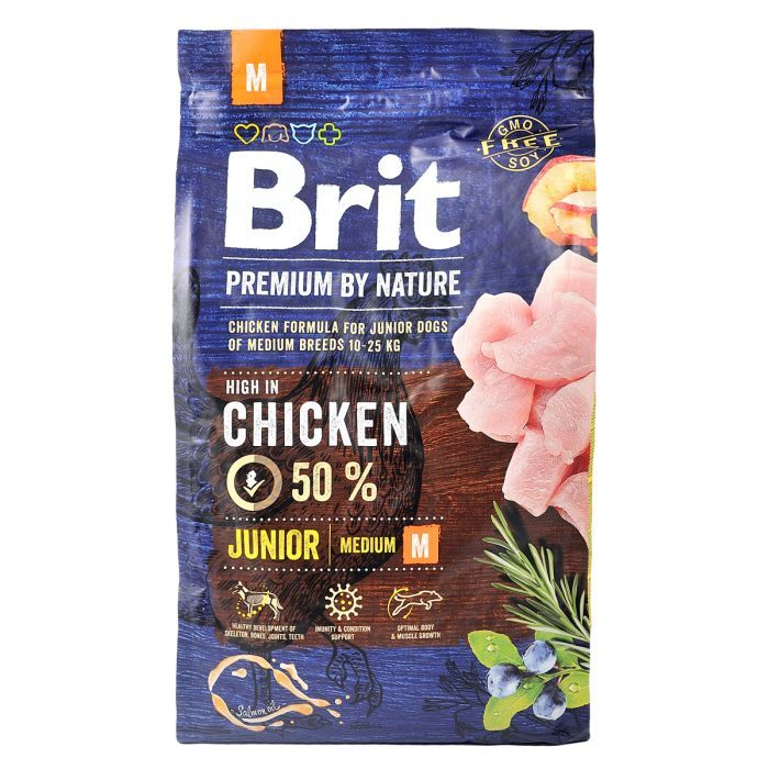 Сухой корм для собак Brit Premium Dog Junior M 1 кг (8595602526314) изображение 2