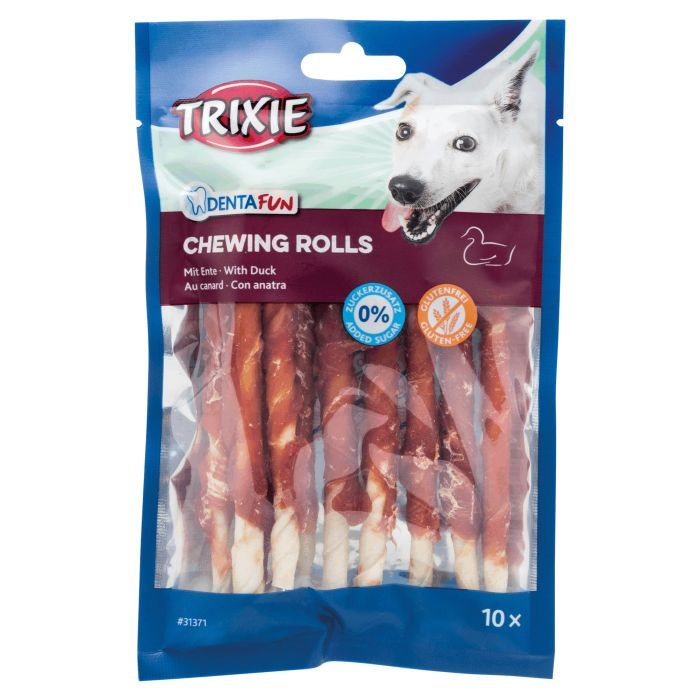 Ласощі для собак Trixie DENTAfun Паличка для чищення зубів з качкою 30 шт 240 г (4011905313955)
