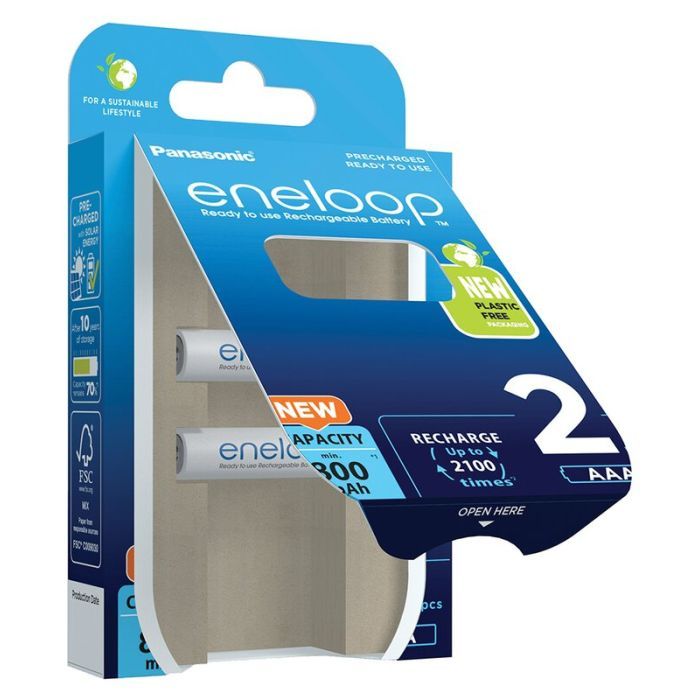 Аккумулятор Panasonic Eneloop AAA 800mAh NI-MH * 2 (BK-4MCDE/2BE) изображение 2