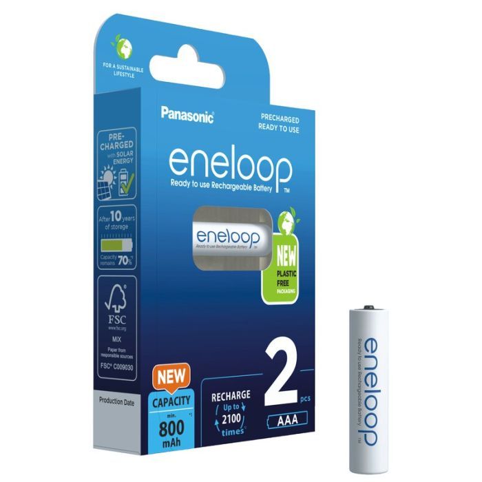 Аккумулятор Panasonic Eneloop AAA 800mAh NI-MH * 2 (BK-4MCDE/2BE) изображение 4