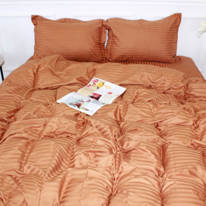 Постільна білизна MirSon SatinStripe 30-0005Brown 175х210 Двоспальний (2200005249031) зображення 2