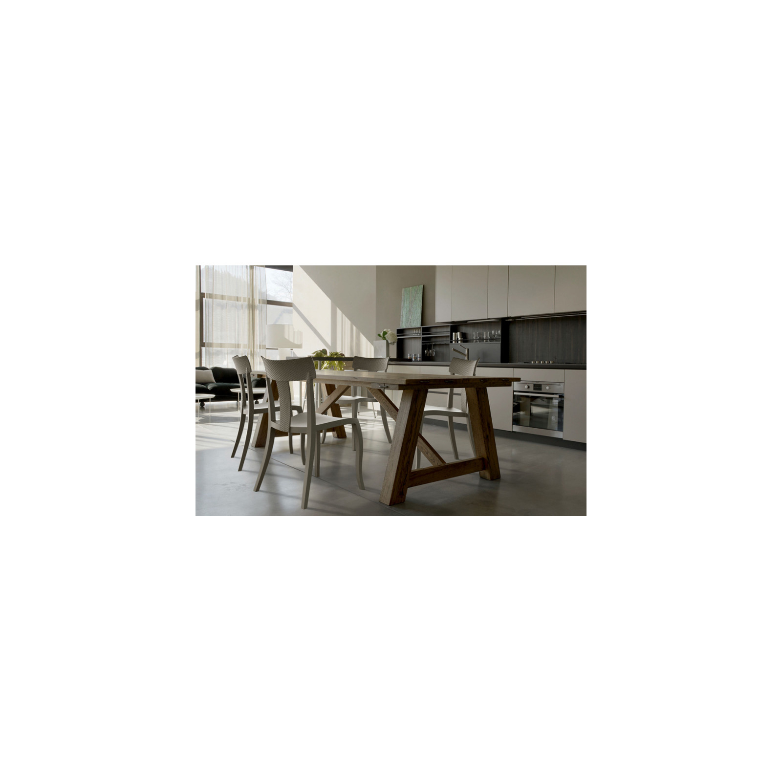 Кухонный стул PAPATYA toro-s под ротанг белый, цвет 01 (2192) изображение 2