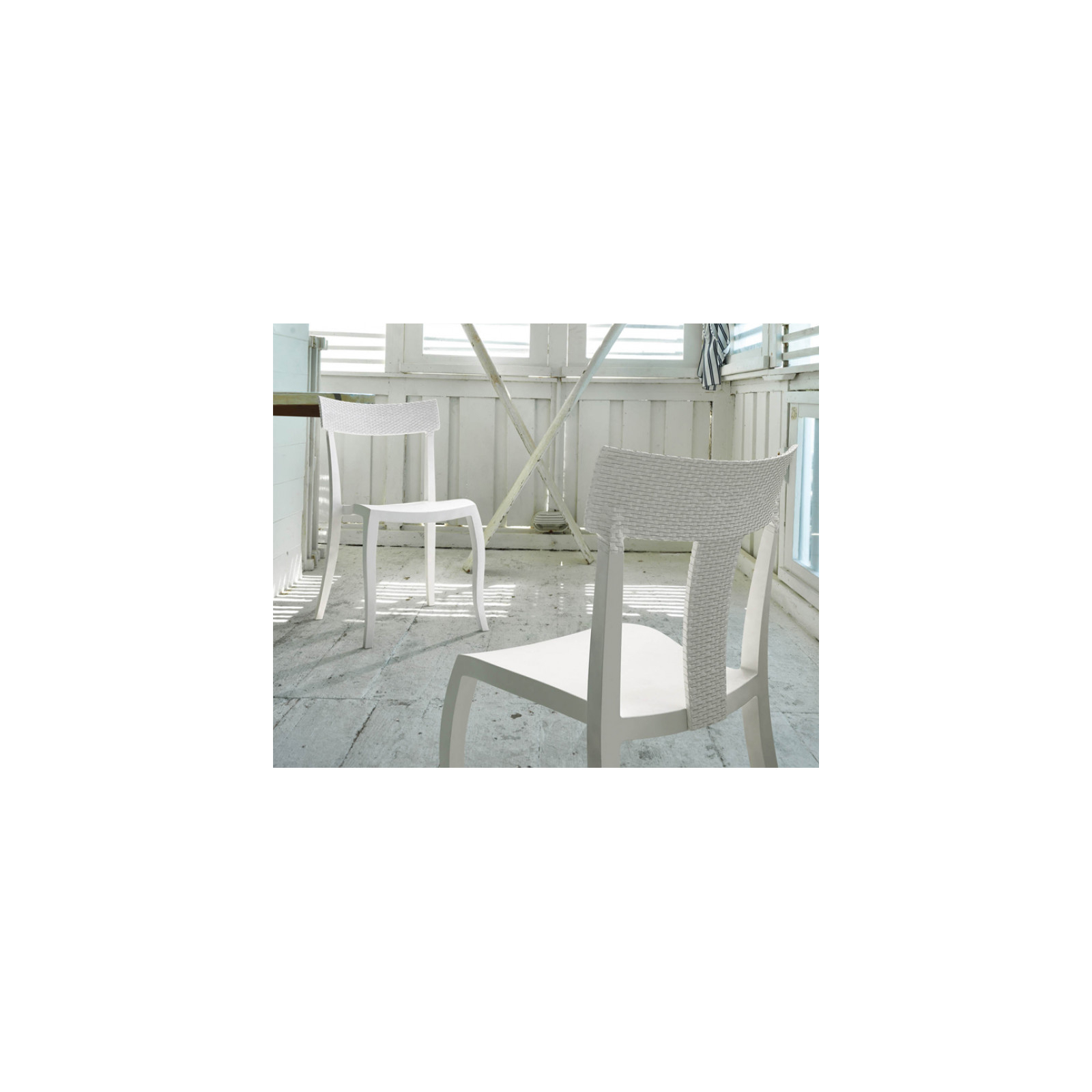 Кухонный стул PAPATYA toro-s под ротанг белый, цвет 01 (2192) изображение 3