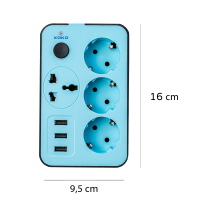 Мережевий фільтр живлення XoKo XK-SP-3-3-1 зображення 2