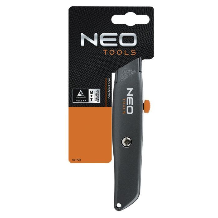 Ніж монтажний Neo Tools сегментне лезо 18мм, металевий корпус (63-702) зображення 2