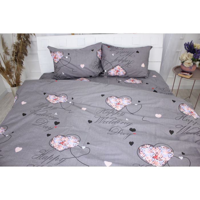 Постільна білизна MirSon Сатин 22-1277 Happy day Сімейний 160x220 (2200003575866) зображення 2