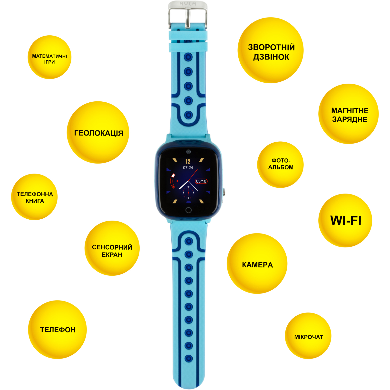 Смарт-часы AURA A2 WIFI Blue (KWAA2WFBL) изображение 3