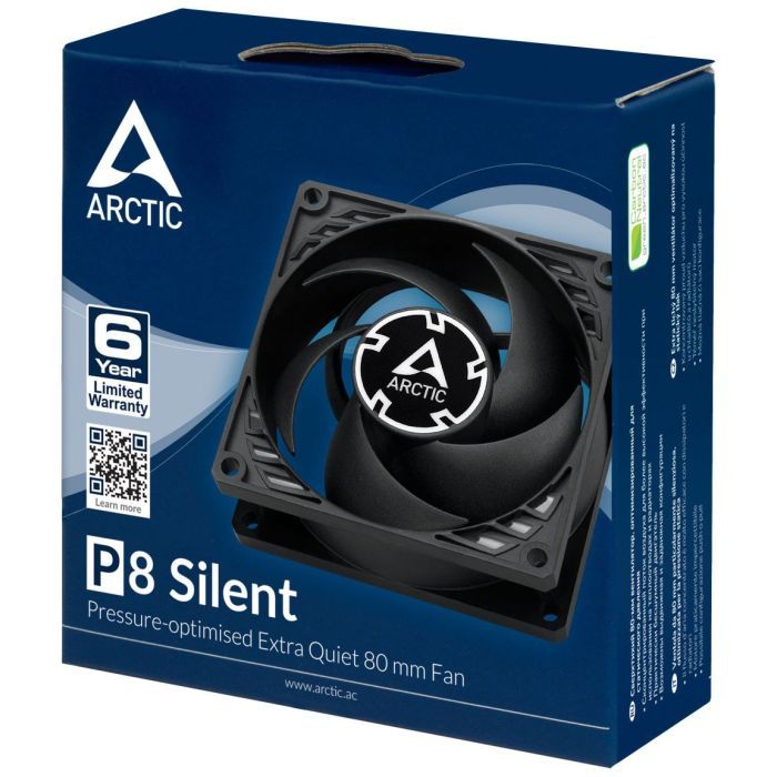 Кулер для корпуса Arctic P8 Silent (ACFAN00152A) изображение 5