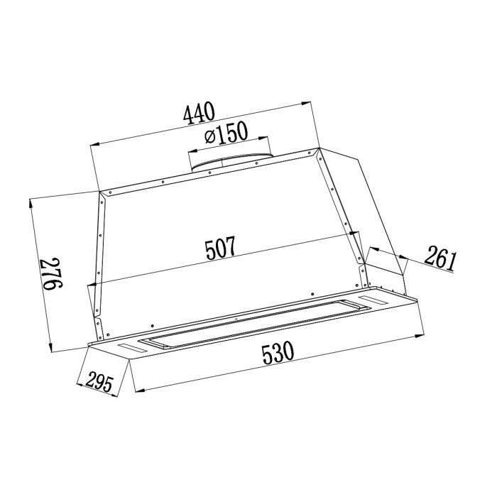 Витяжка кухонна Interline JOLLY BL A/60/GL/K зображення 11
