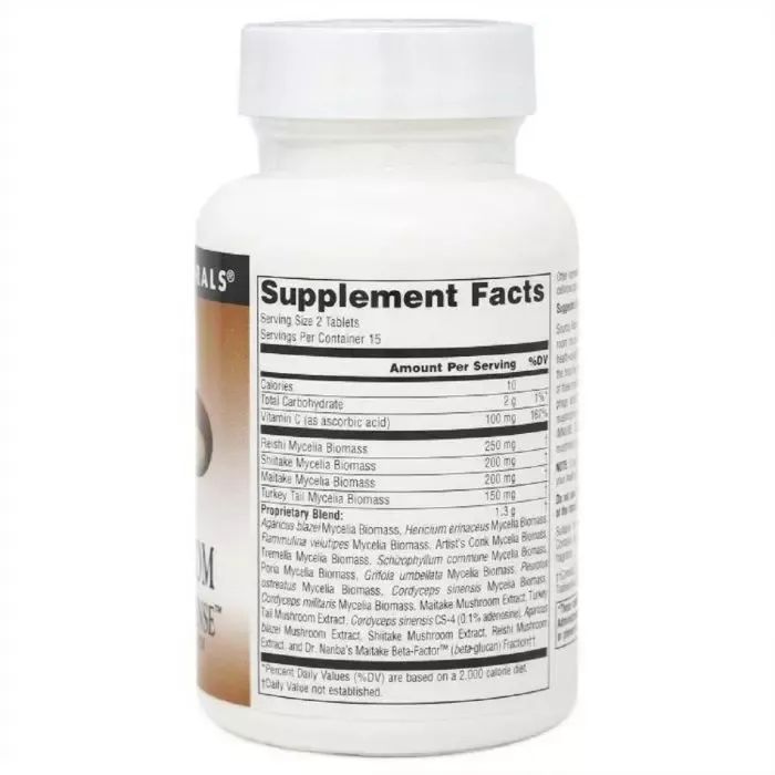Травы Source Naturals Комплекс из 15 Разновидностей Грибов, Mushroom Immune Defense, 30 т (SN1608) изображение 2