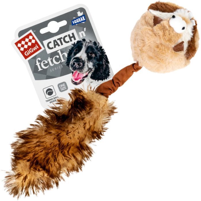 Игрушка для собак GiGwi Catch&fetch Барсук с двумя пищалками 26 см (75039) изображение 2