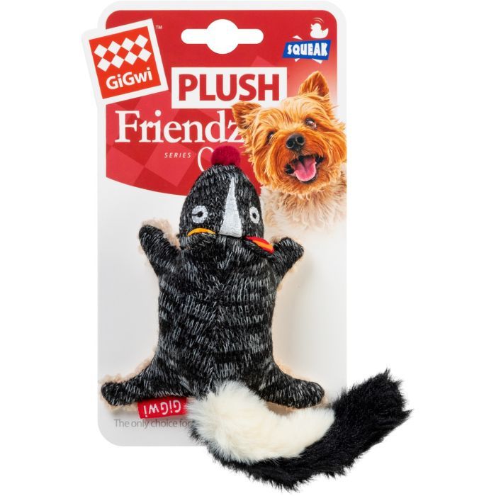 Игрушка для собак GiGwi Plush Скунс с пищалкой 9 см (75386) изображение 2