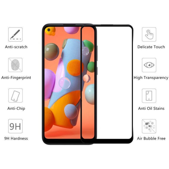 Стекло защитное Drobak Samsung Galaxy A11 Black Frame A+ (494921) изображение 2