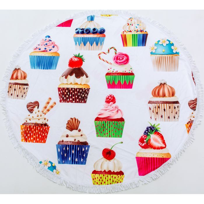 Полотенце MirSon пляжное №5059 Summer Time Muffins 150x150 см (2200003180855)