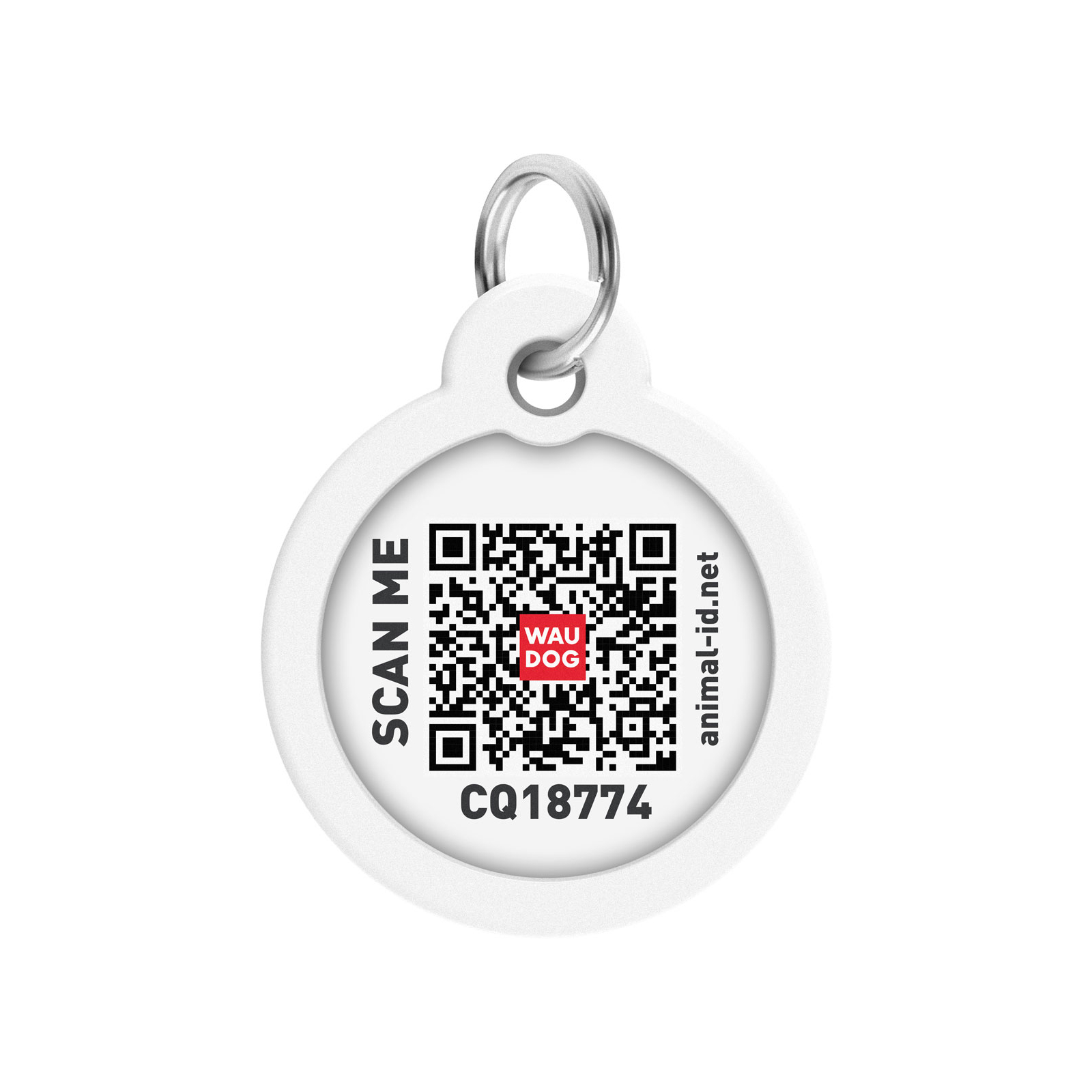 Адресник для тварин WAUDOG Smart ID з QR паспортом "Прапор", круг 30 мм (230-0229) зображення 3
