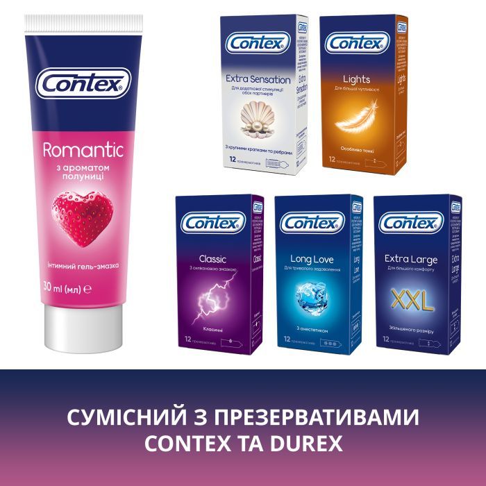 Интимный гель-смазка Contex Romantic с ароматом клубники (лубрикант) 100 мл (4820108005174) изображение 4