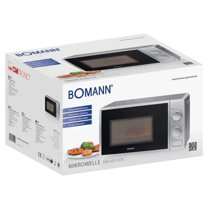 Мікрохвильова піч Bomann MW 6014 CB silver (MW6014CB silver) зображення 2