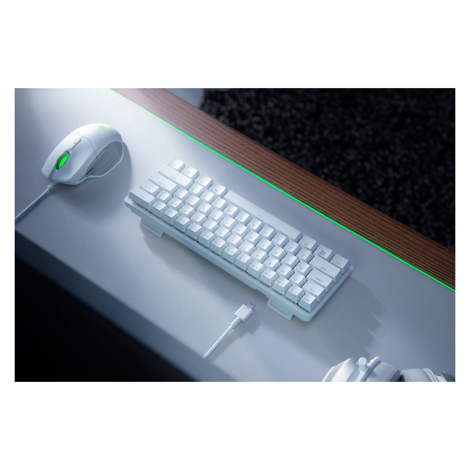 Клавиатура Razer Huntsman mini Mercury Red Switch USB RU White (RZ03-03392200-R3R1) изображение 4