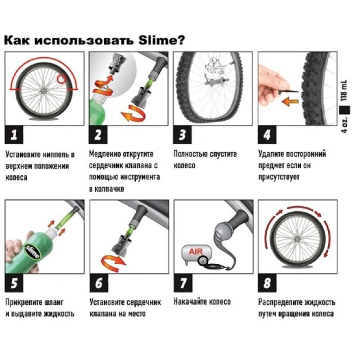 Антипрокольная жидкость Slime для камер 237 мл (10015) изображение 2