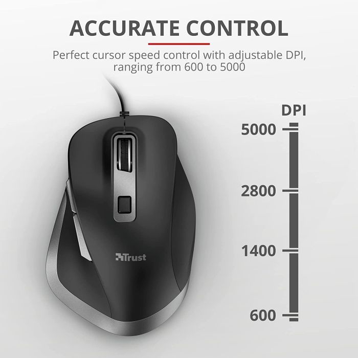 Мышка Trust Fyda Comfortable ECO USB Black-GREY (24728) изображение 10