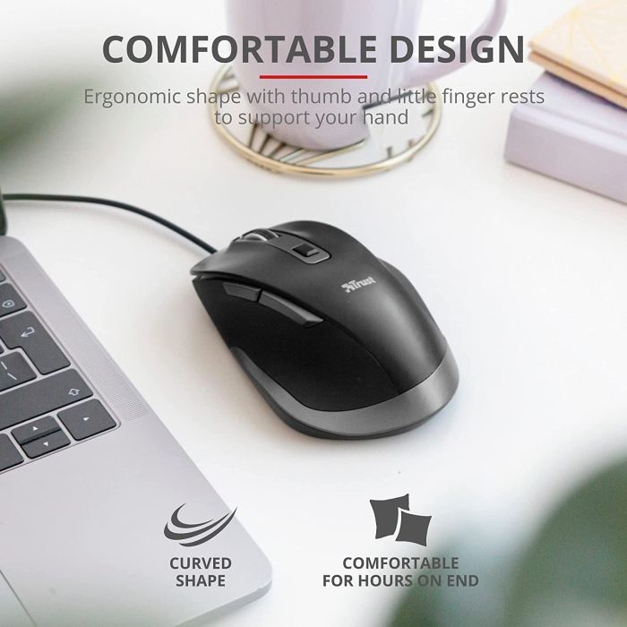 Мышка Trust Fyda Comfortable ECO USB Black-GREY (24728) изображение 7