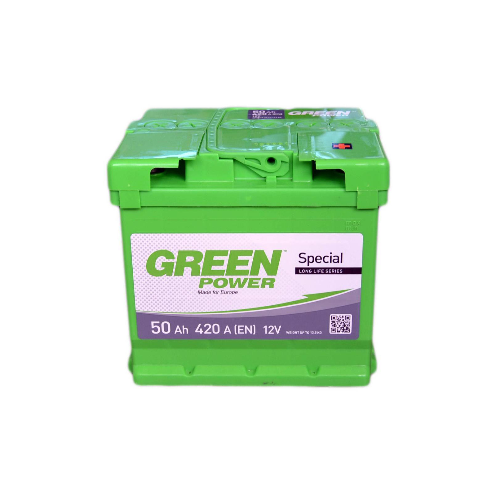 Акумулятор автомобільний GREEN POWER Standart 50Ah Ев (-/+) (420EN) (22355)