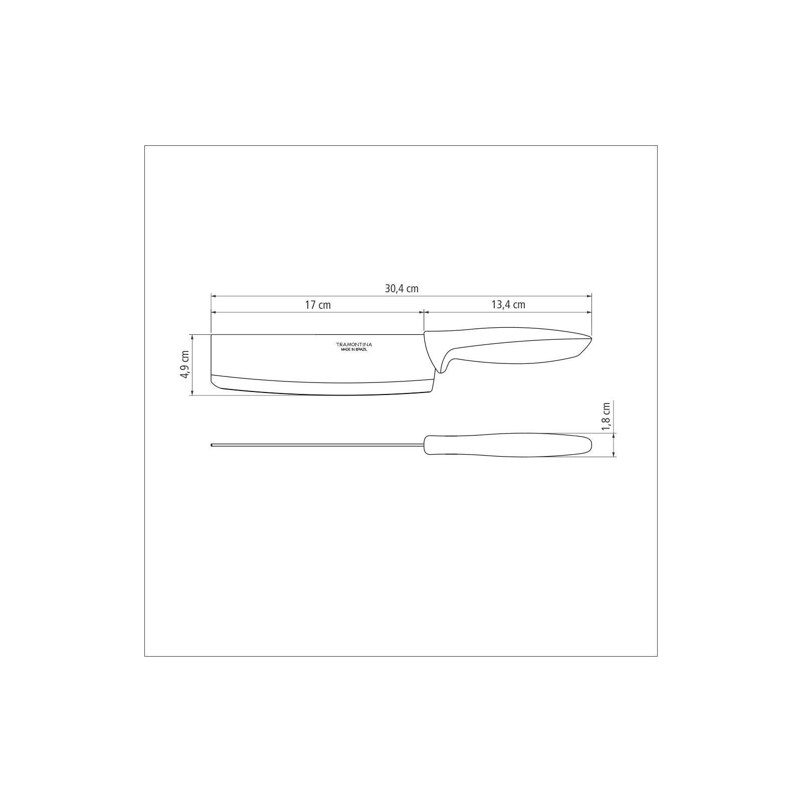 Кухонный нож Tramontina Plenus Black 178 мм (23444/107) изображение 4