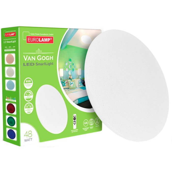 Світильник Eurolamp Van Gogh 48W 3000K 6500К RGB (LED-SL-48W-N17(RGB)) зображення 2