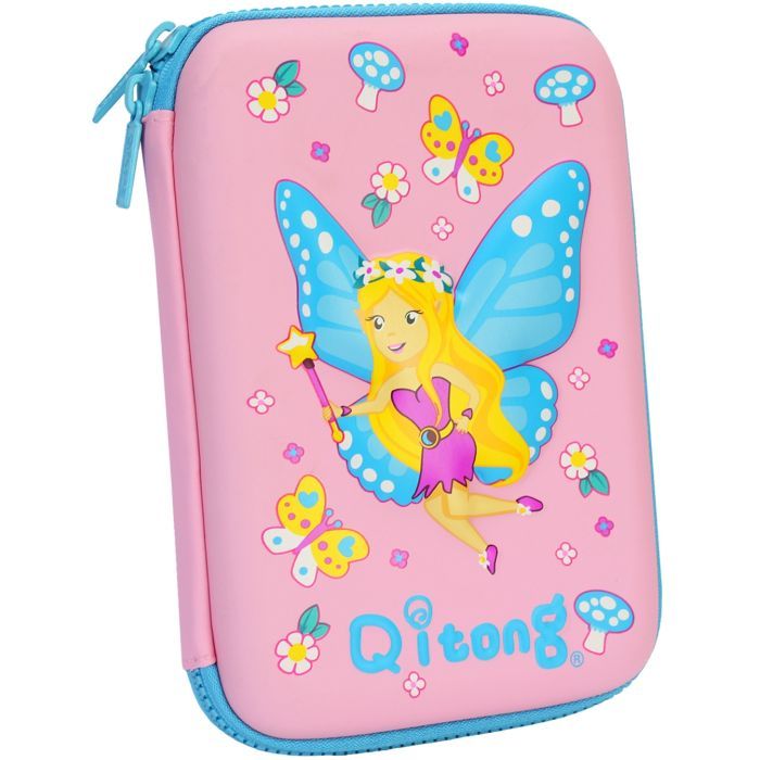 Пенал Cool For School с тиснением 1 отделение Фуксия (QT-5625-Rosered)