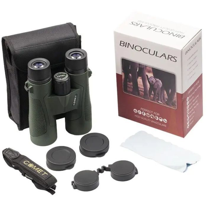 Бінокль Comet W13 10x42A waterproof в чохлі Зелений (W13-1042A) зображення 7