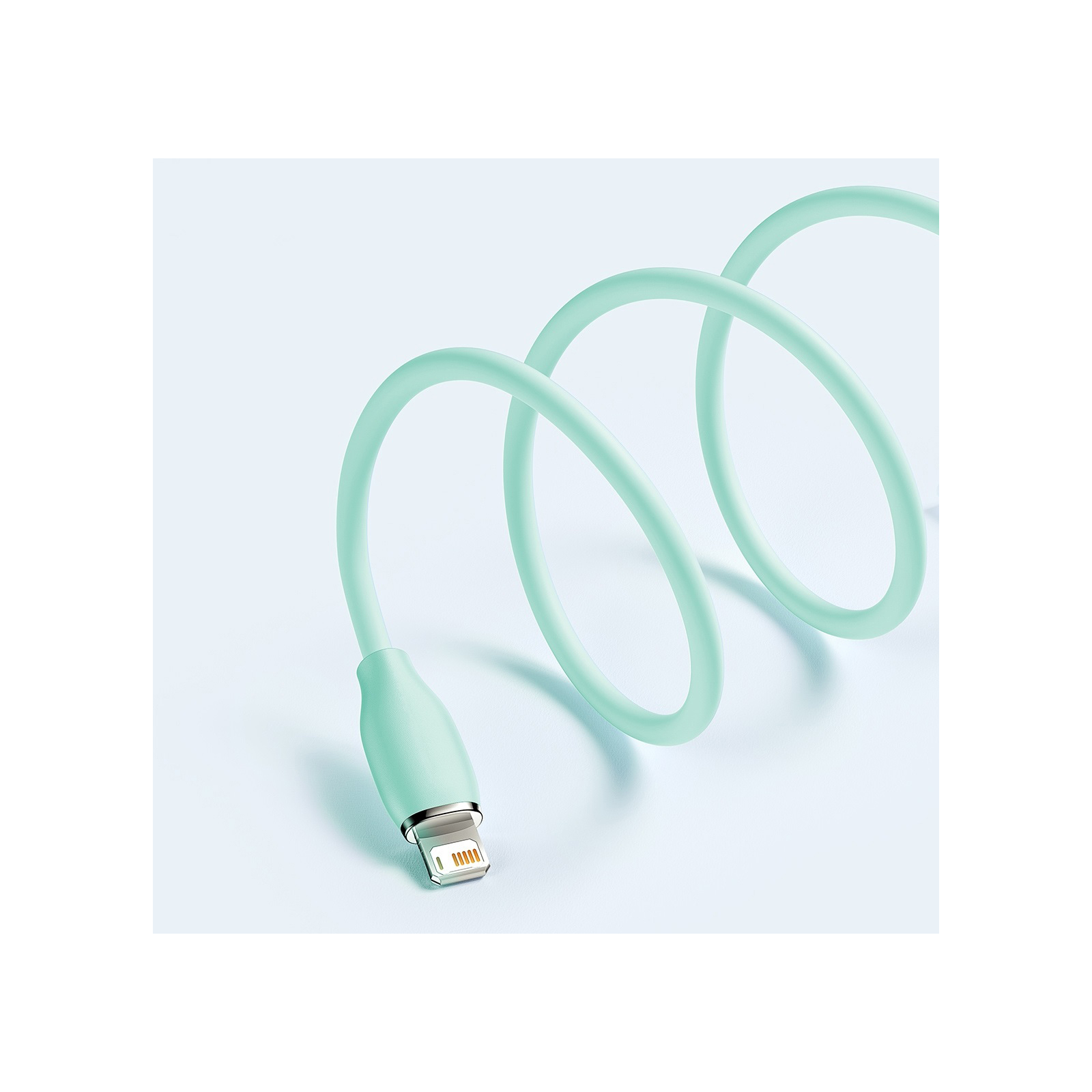 Дата кабель USB 2.0 AM to Lightning 2.0m 2.4A Jelly Liquid Silica Gel Black Baseus (CAGD000101) изображение 5