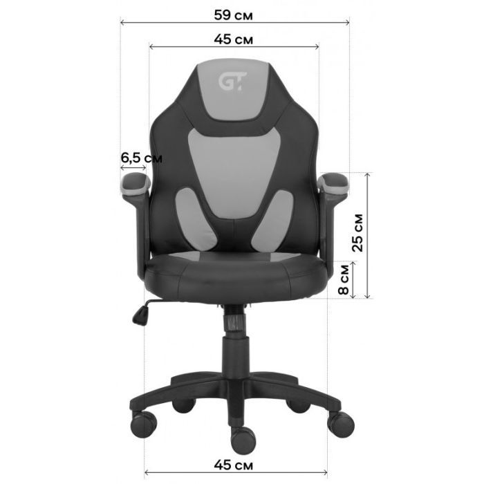 Кресло игровое GT Racer X-1414 Black/Light Blue изображение 9