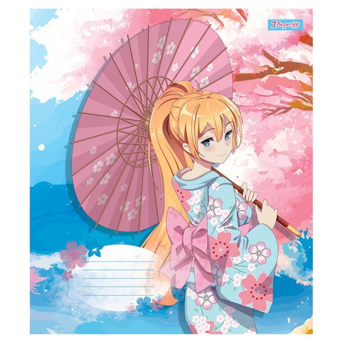 Тетрадь 1 вересня Sakura girls 12 листов линия (766536) изображение 5