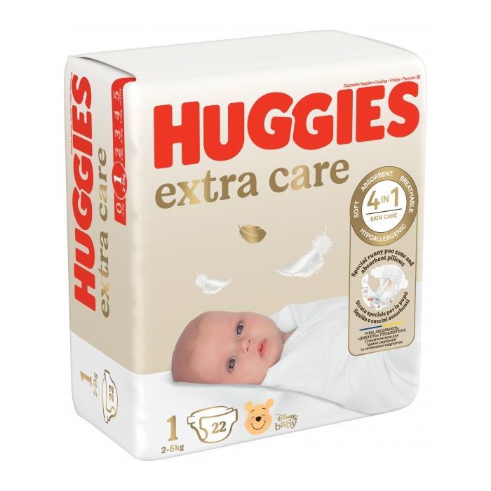 Подгузники Huggies Extra Care Размер 1 (2-5 кг) 50 шт (5029053564883)