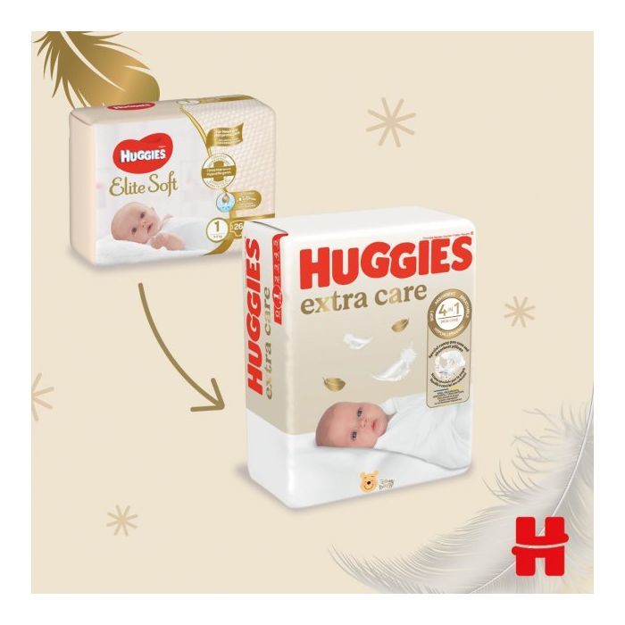 Подгузники Huggies Extra Care Размер 1 (2-5 кг) 50 шт (5029053564883) изображение 3