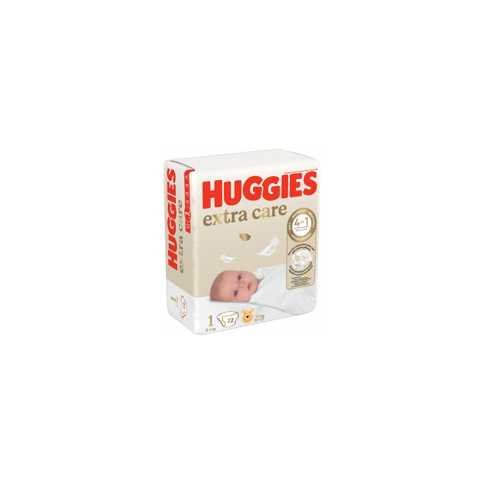 Підгузки Huggies Extra Care Розмір 1 (2-5 кг) 84 шт (5029053578057)