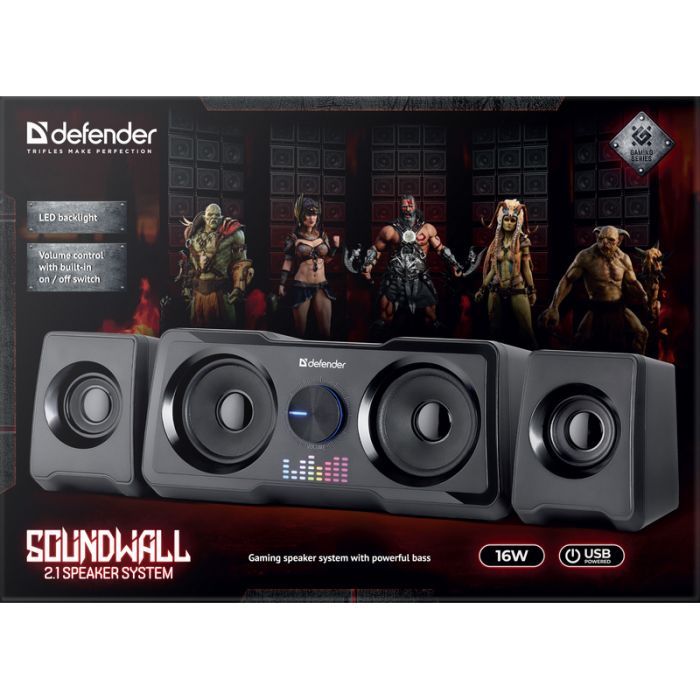 Акустическая система Defender Soundwall USB Black (65214) изображение 5