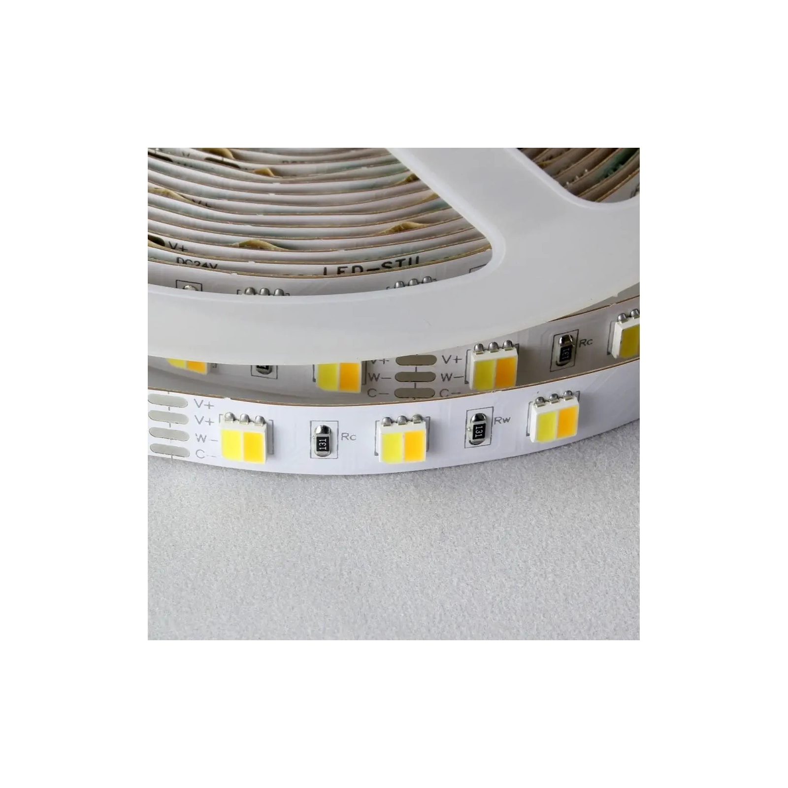 Светодиодная лента LED-STIL 2700-6500K 12 Вт/м 5050 60 діодів IP33 24 Вольта 1200 lm двокольорова (DFP5050WW-60P-IP20-2W-24V) изображение 2
