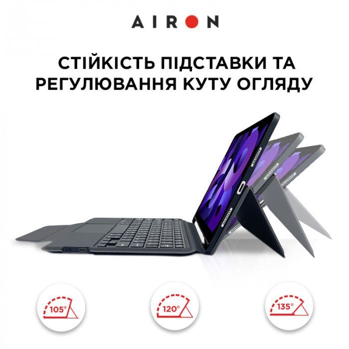 Чехол для планшета AirOn Premium iPad Air 4Gen/5Gen 10.9" with Keyboard (4822352781094) изображение 6