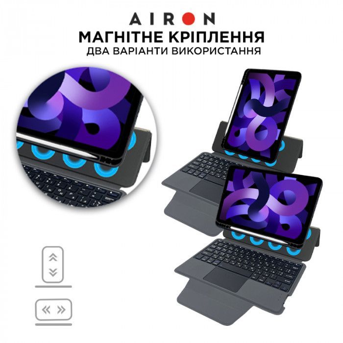 Чехол для планшета AirOn Premium iPad Air 4Gen/5Gen 10.9" with Keyboard (4822352781094) изображение 8