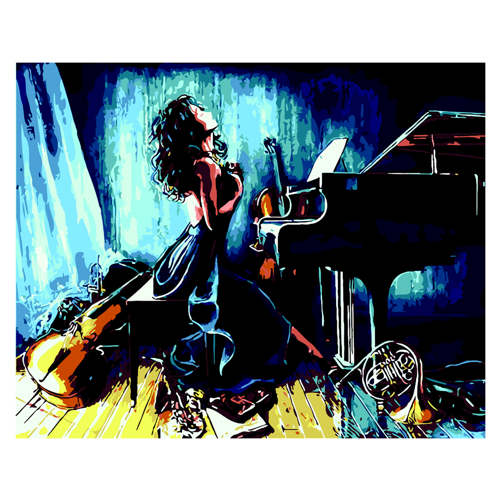 Картина по номерам ZiBi Черный рояль 40*50 см ART Line (ZB.64228)